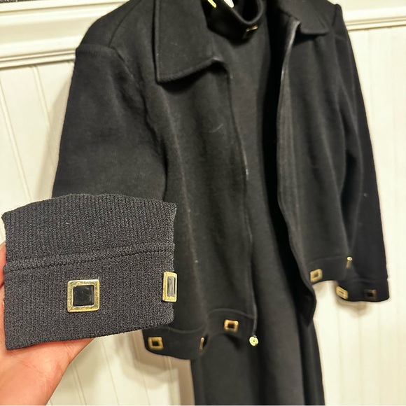 St John Marie Gray Halter embellished dress jacket *SET - Picture 2 of 12